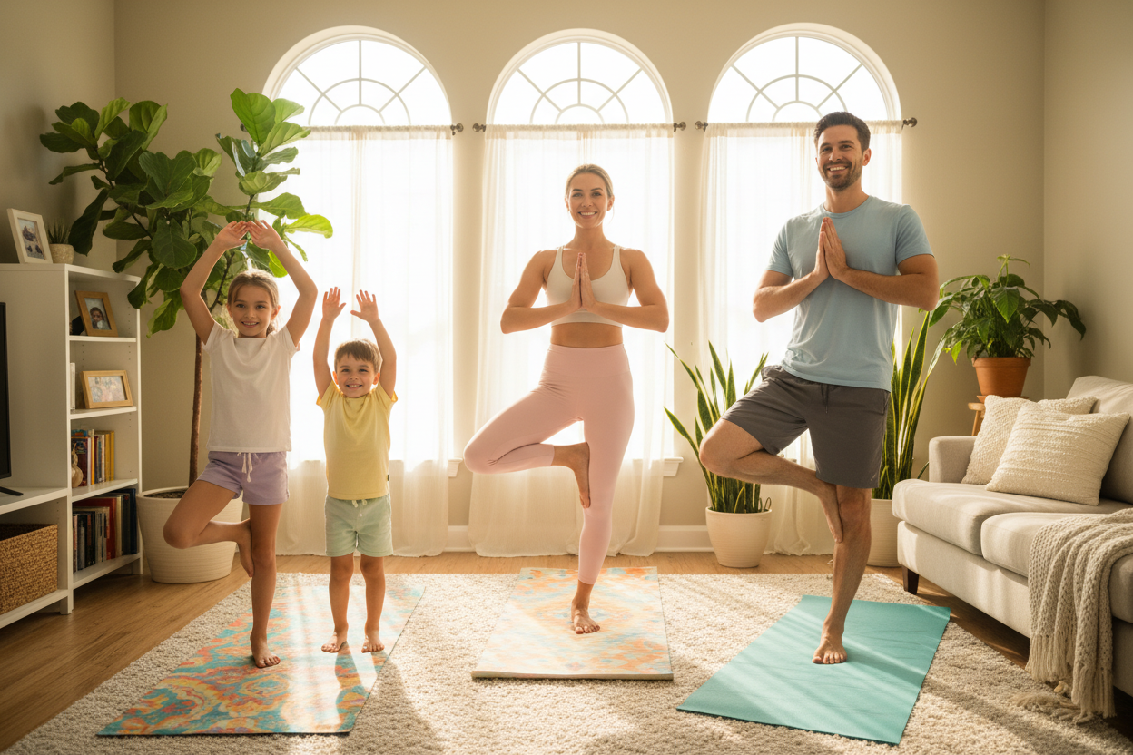 Yoga mit Kindern: 5 einfache Familienübungen für mehr Entspannung 🧘‍♀️👨‍👩‍👧‍👦