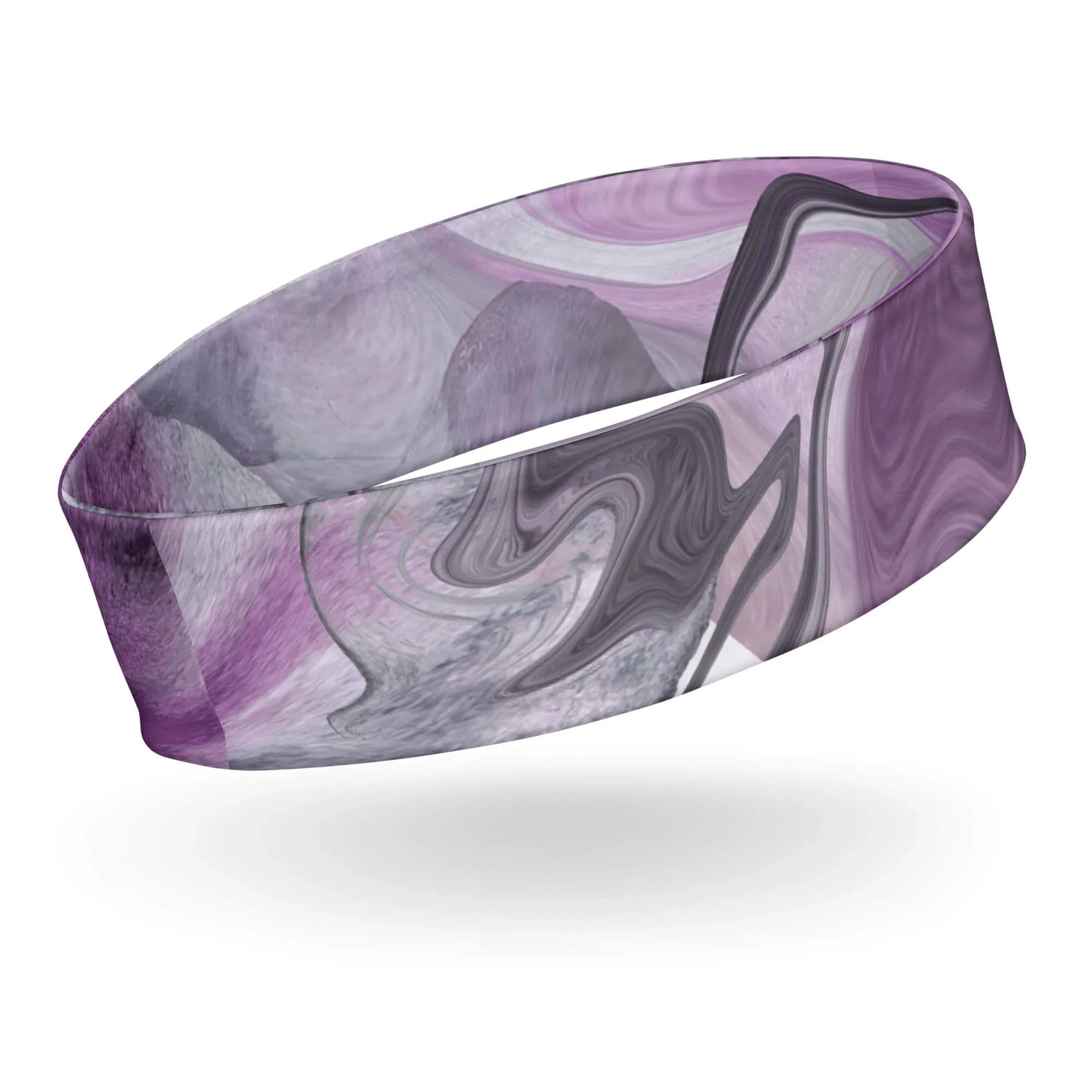 Lila Sport-Stirnband feuchtigkeitsabsorbierend für Yoga Running und Fitness - Detailansicht Material
