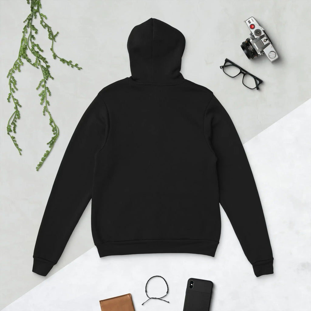 Unisex Premium Hoodie in Schwarz - Rückenansicht