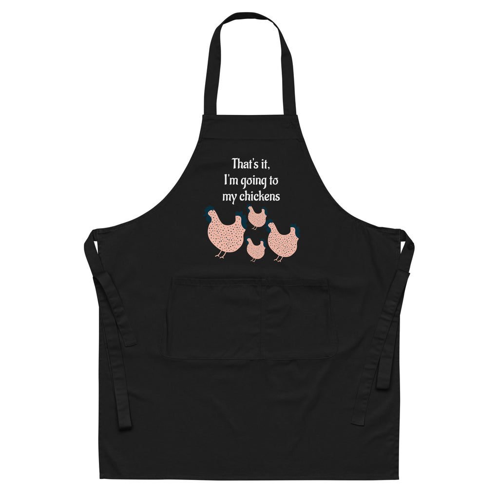 "Bio-Kochschürze schwarz - Vorderansicht - famora-style 👨‍🍳