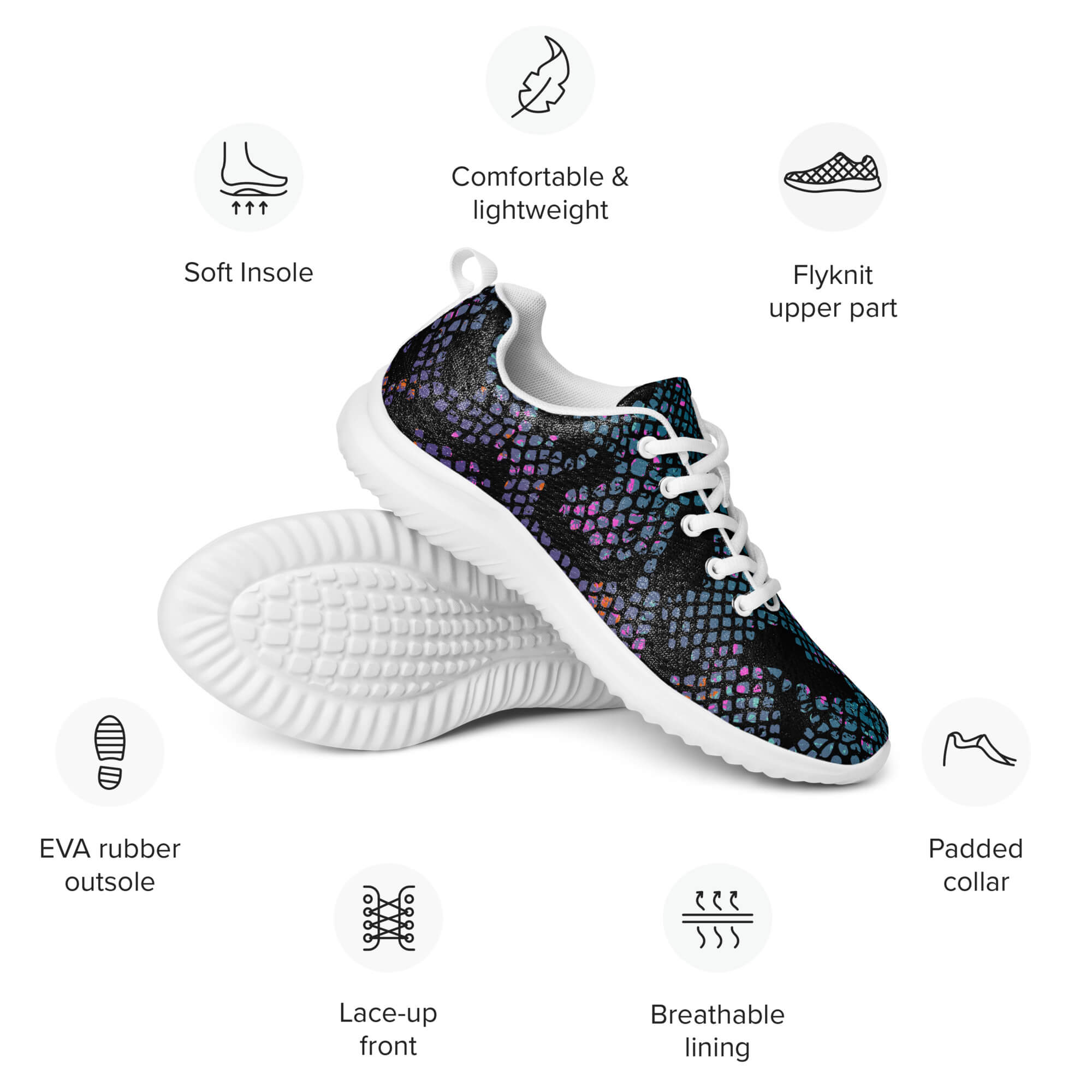 Premium Damen-Sneaker - Seitenansicht links mit hochwertiger Verarbeitung