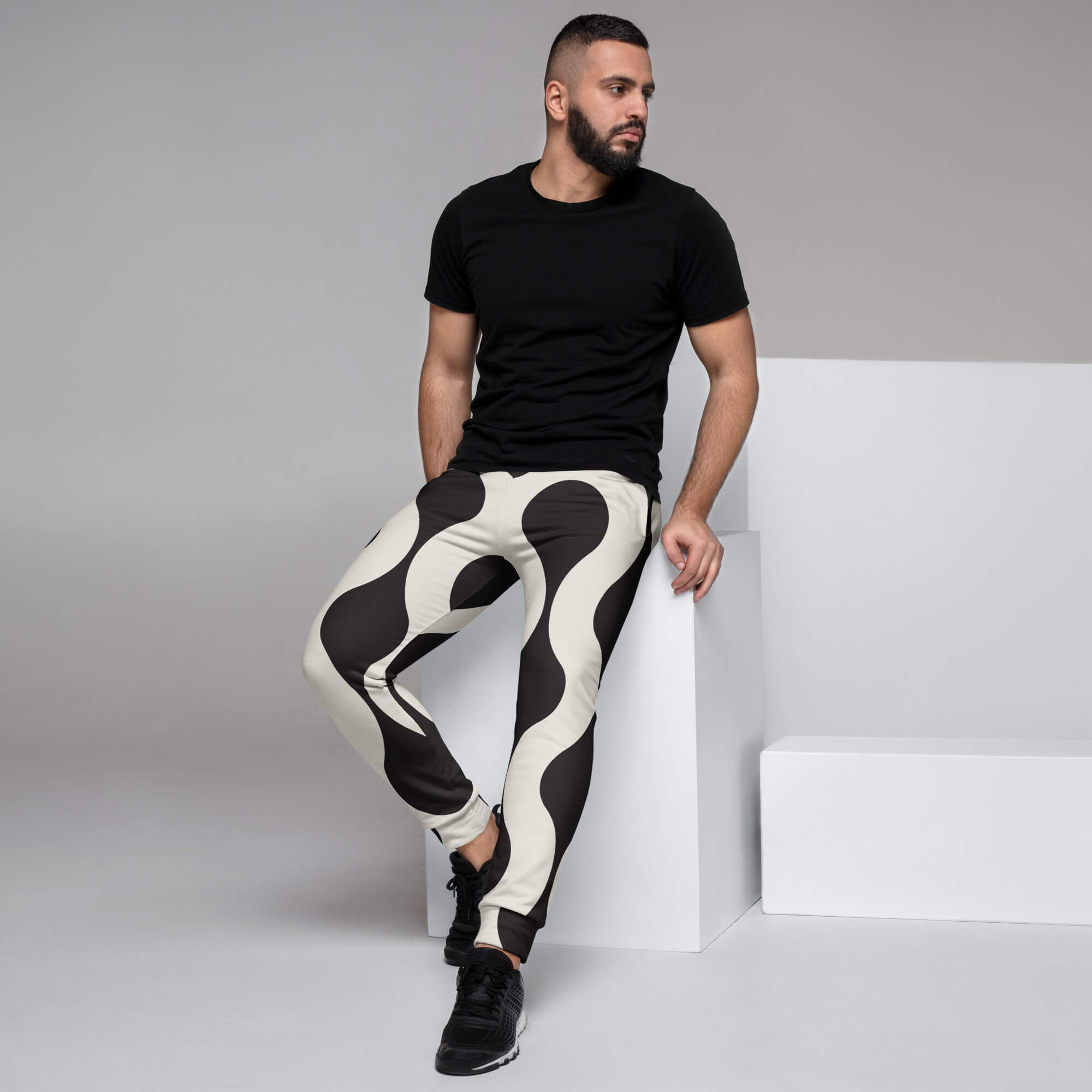 💚 Athleisure Jogginghose Herren – Frontansicht Detailaufnahme