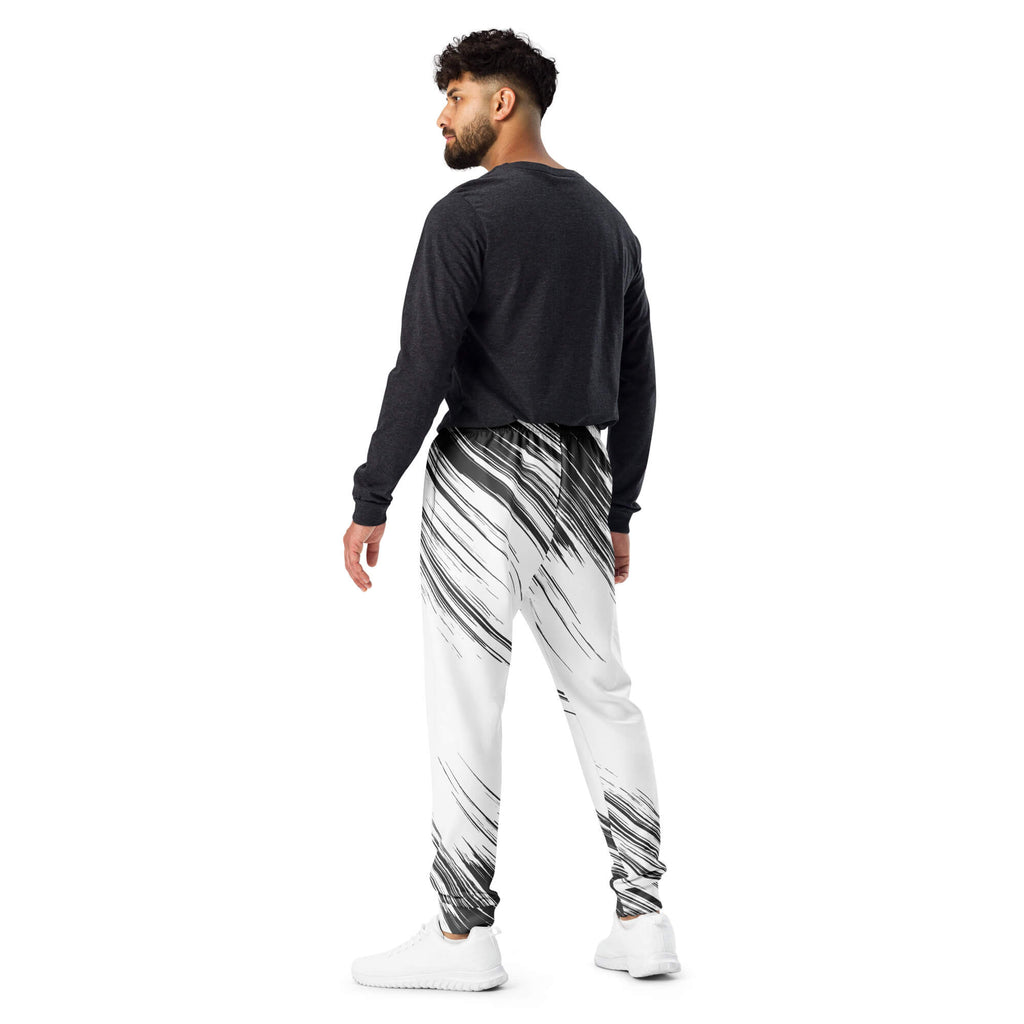 Recycelte Herren-Jogginghose – Rückansicht mit elastischem Bund
