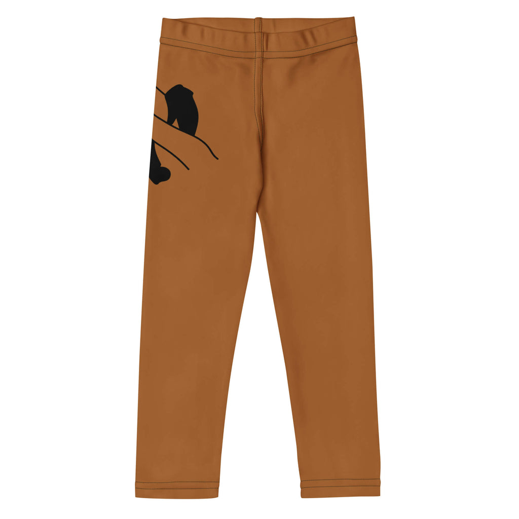 Nachhaltige Kinder-Leggins in Braun - Vorderansicht mit Muster