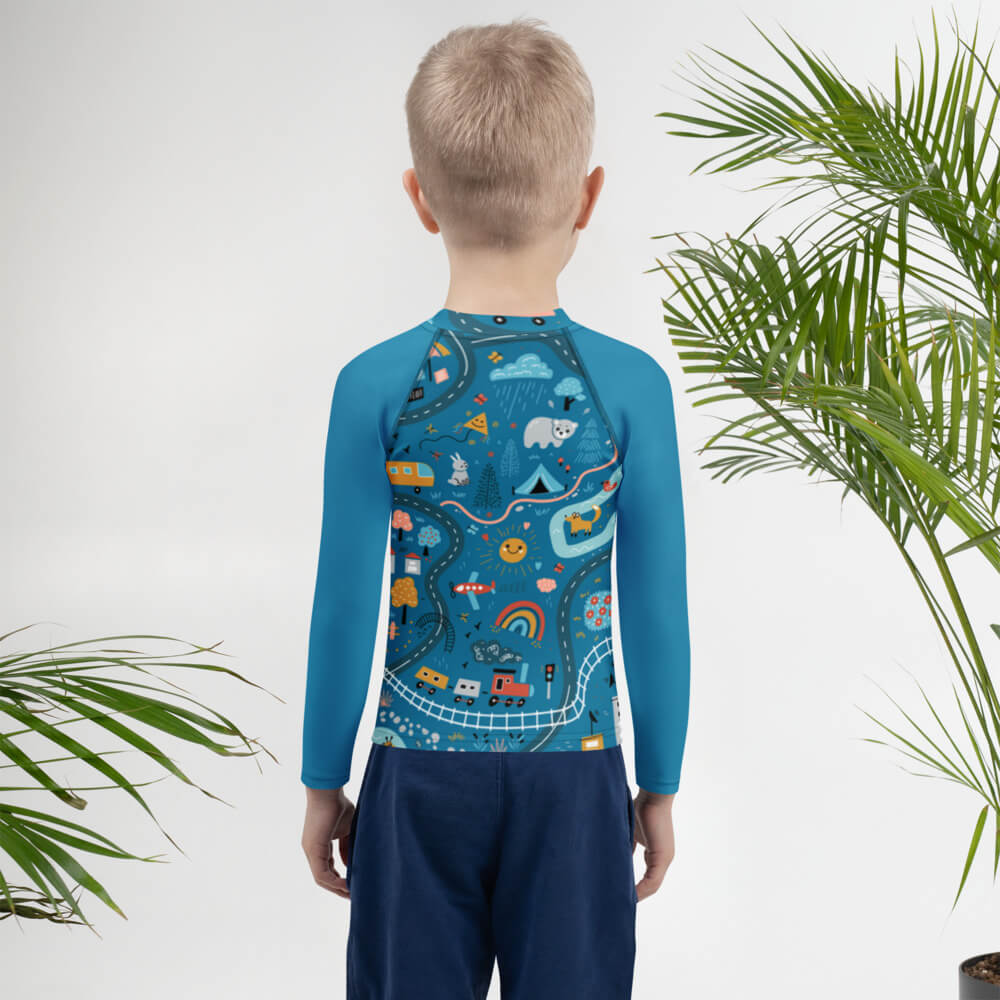 Langarm Rash-Guard für Kinder – UV-Schutz & Wassersport - famora-style