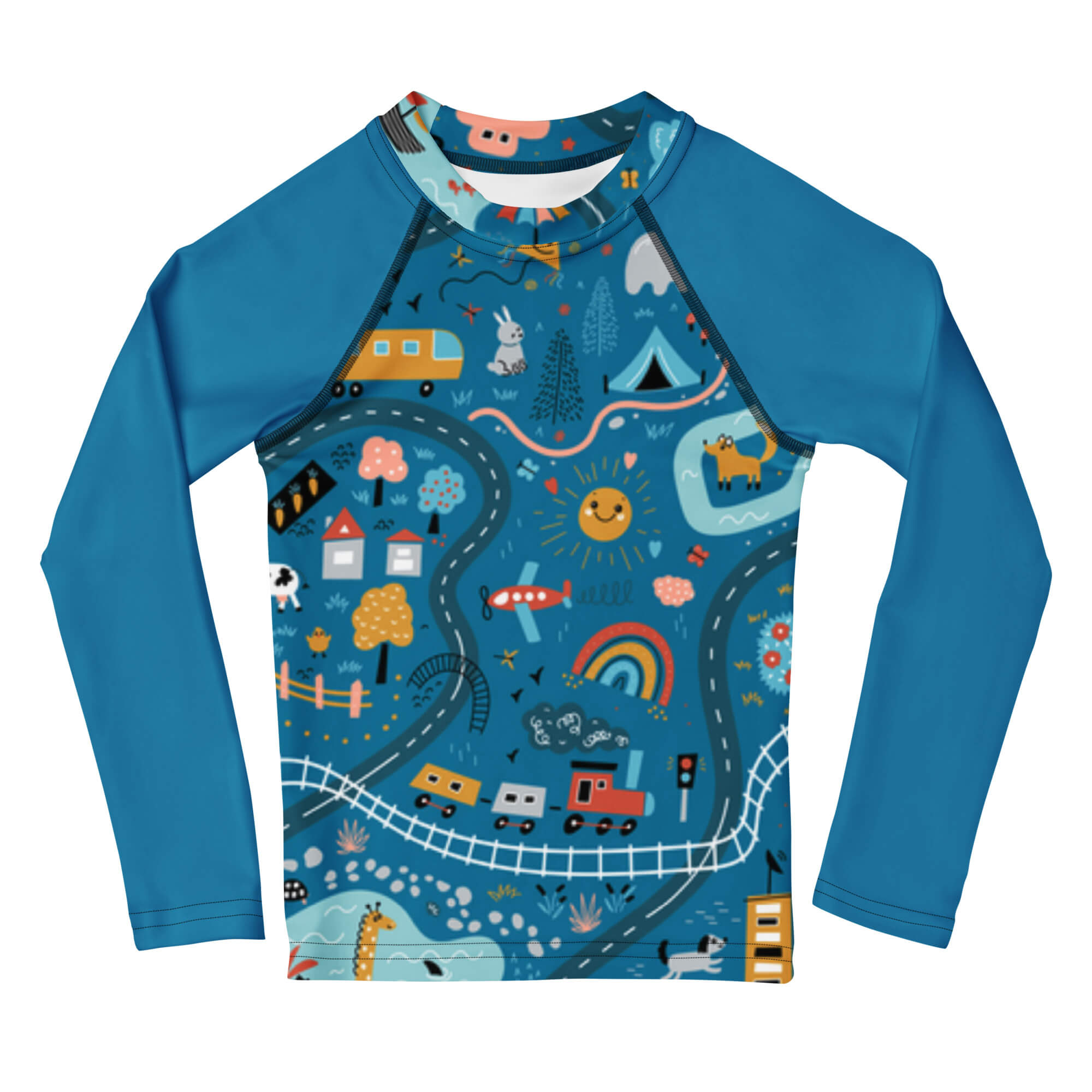 Langarm Rash-Guard für Kinder – UV-Schutz & Wassersport - famora-style