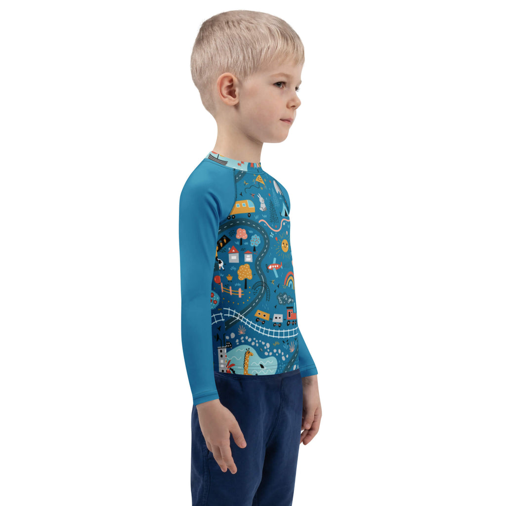 Langarm Rash-Guard für Kinder – UV-Schutz & Wassersport - famora-style