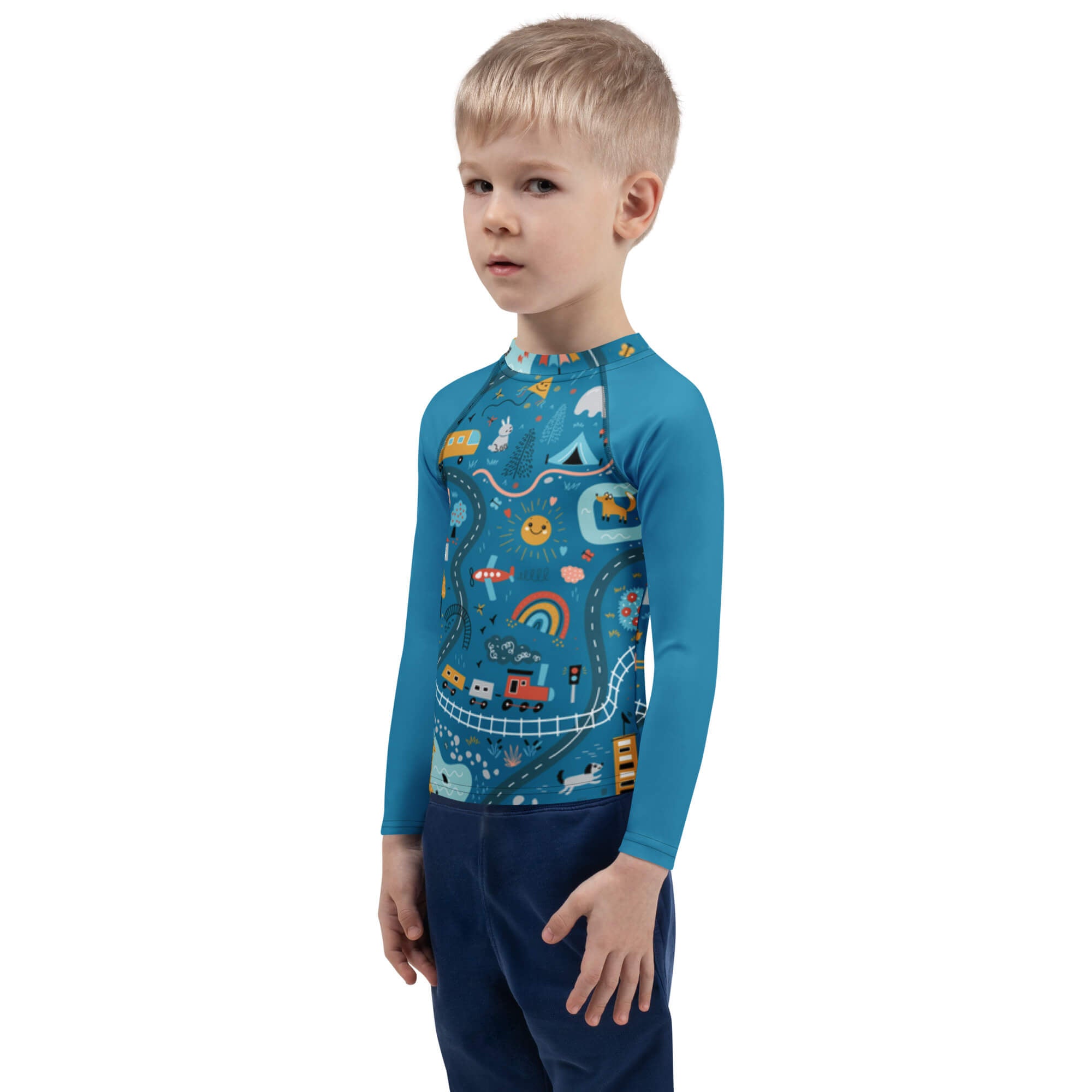 Langarm Rash-Guard für Kinder – UV-Schutz & Wassersport - famora-style