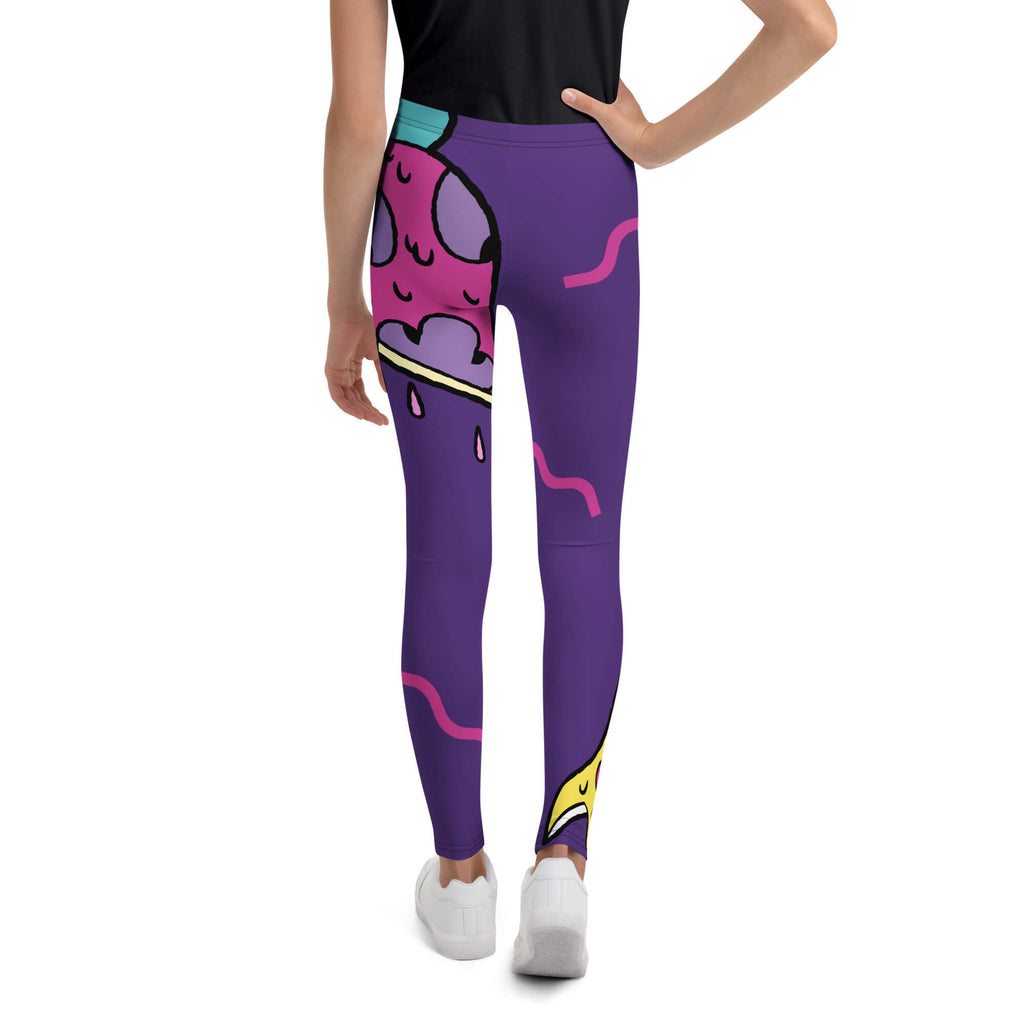 Nachhaltige Jugend Leggings - Rückseite - schnelltrocknend und pflegeleicht