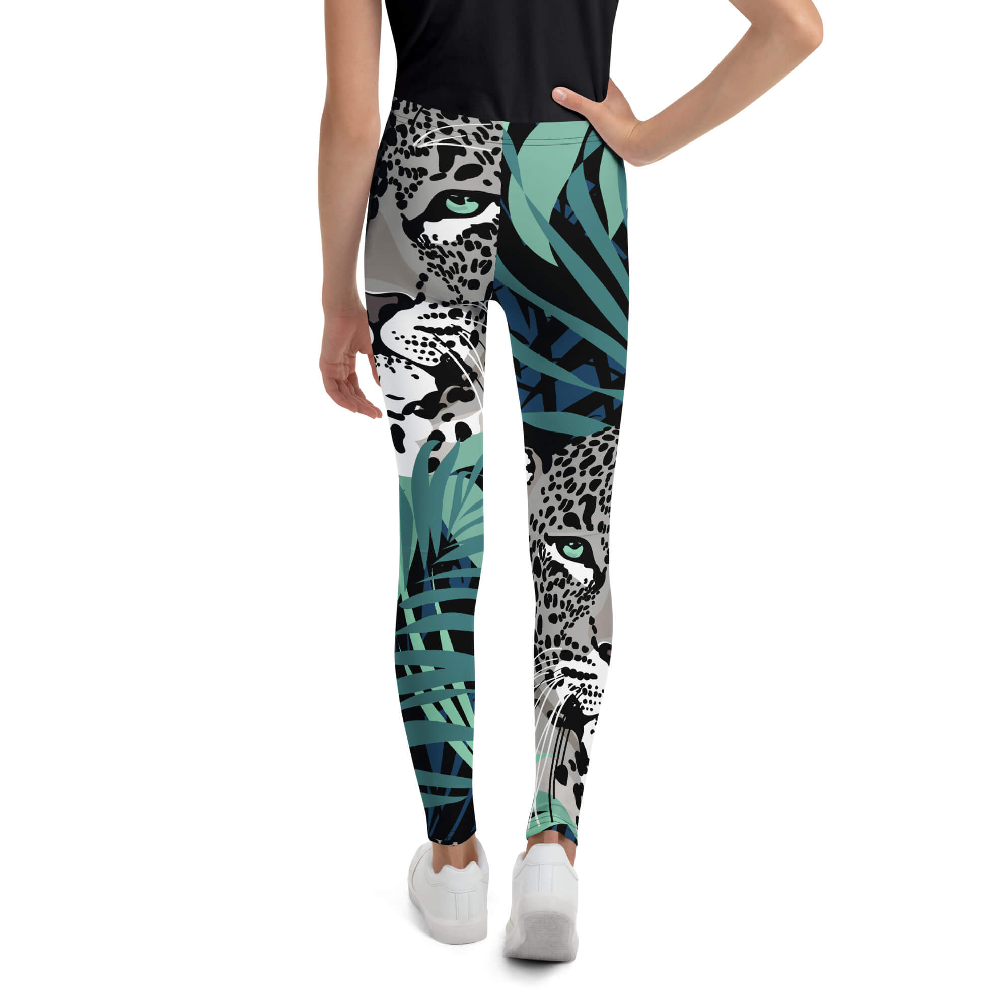 Jugend Leggings nachhaltig - Rückansicht - elastischer Bund für perfekten Sitz