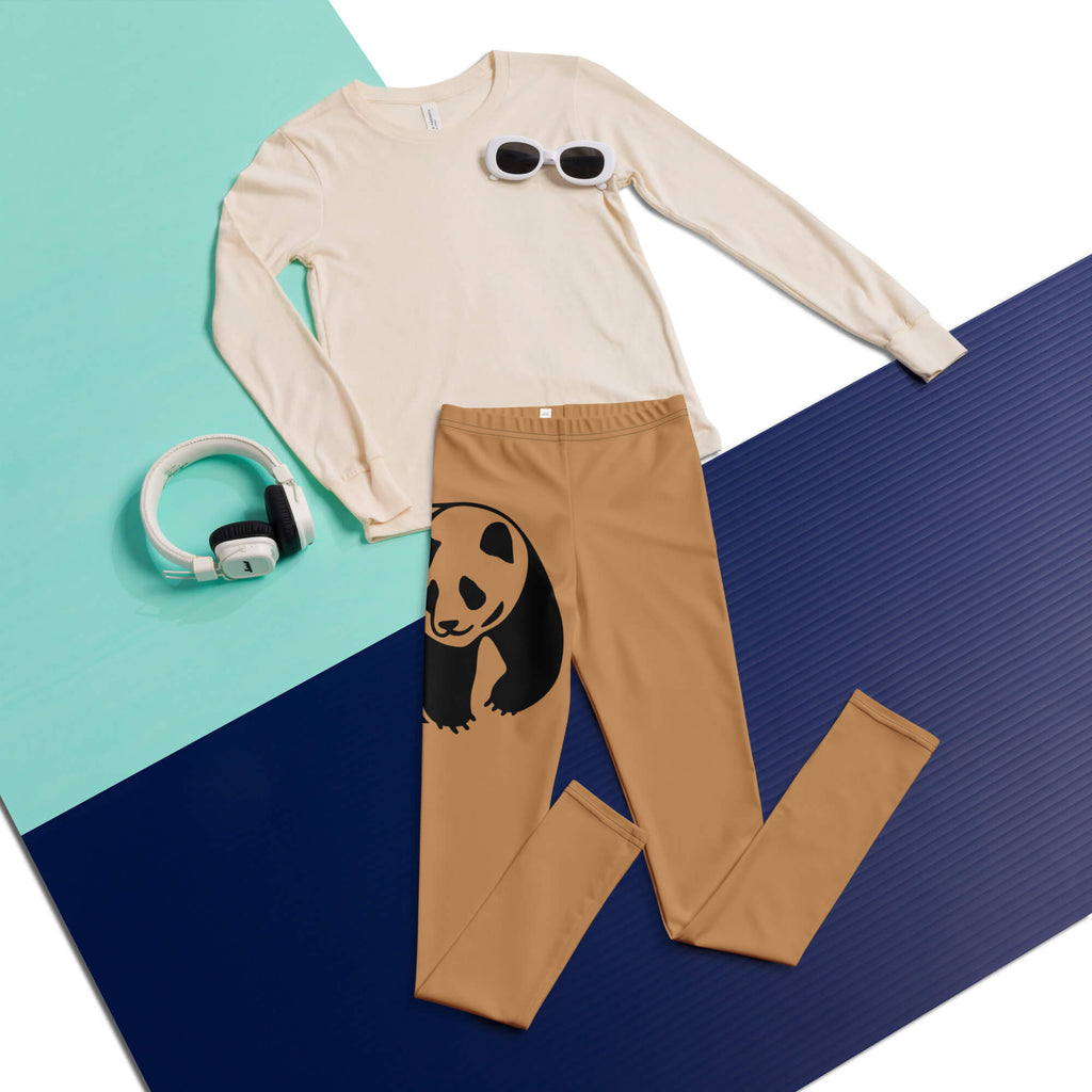 Jugend Leggings nachhaltig - Frontansicht weiß - Made in Germany