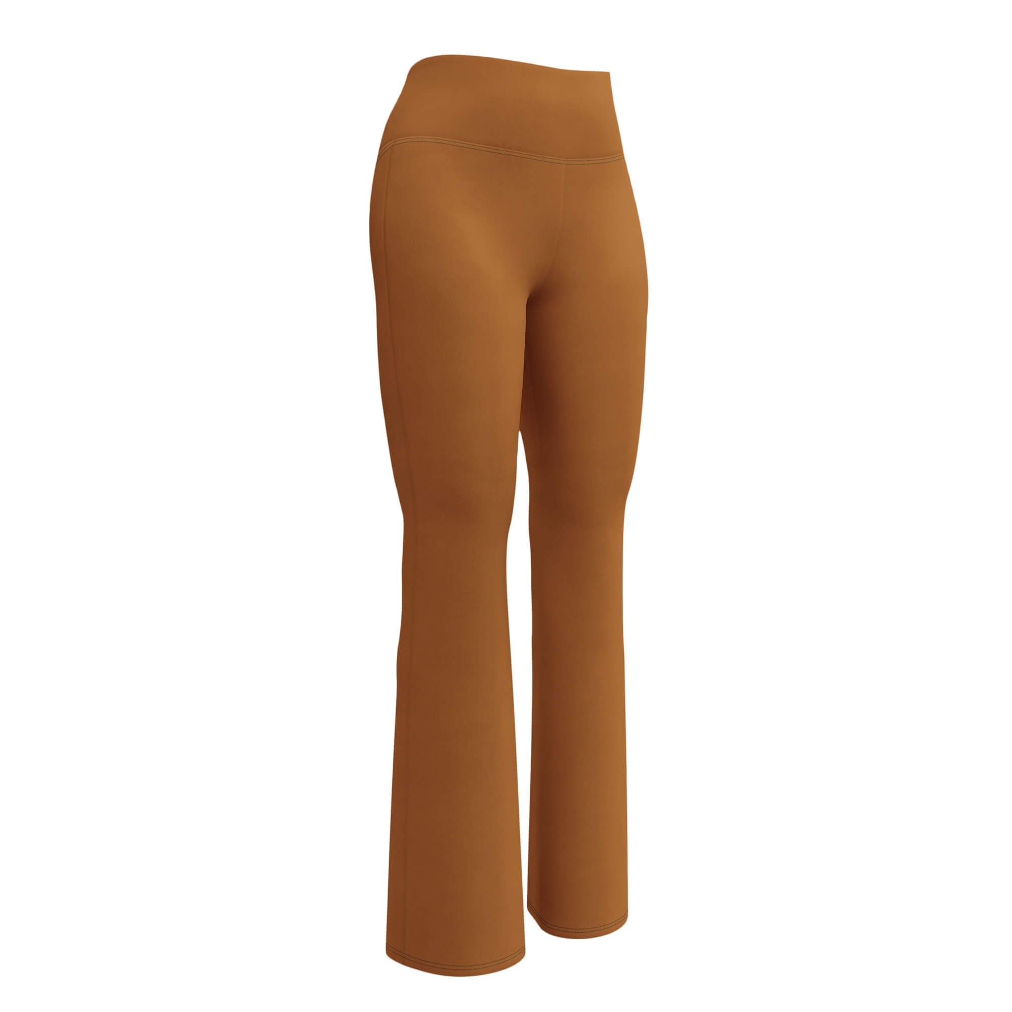 Retro Flare Leggings in Braun - Moderner Komfort trifft 70er-Jahre-Vibe