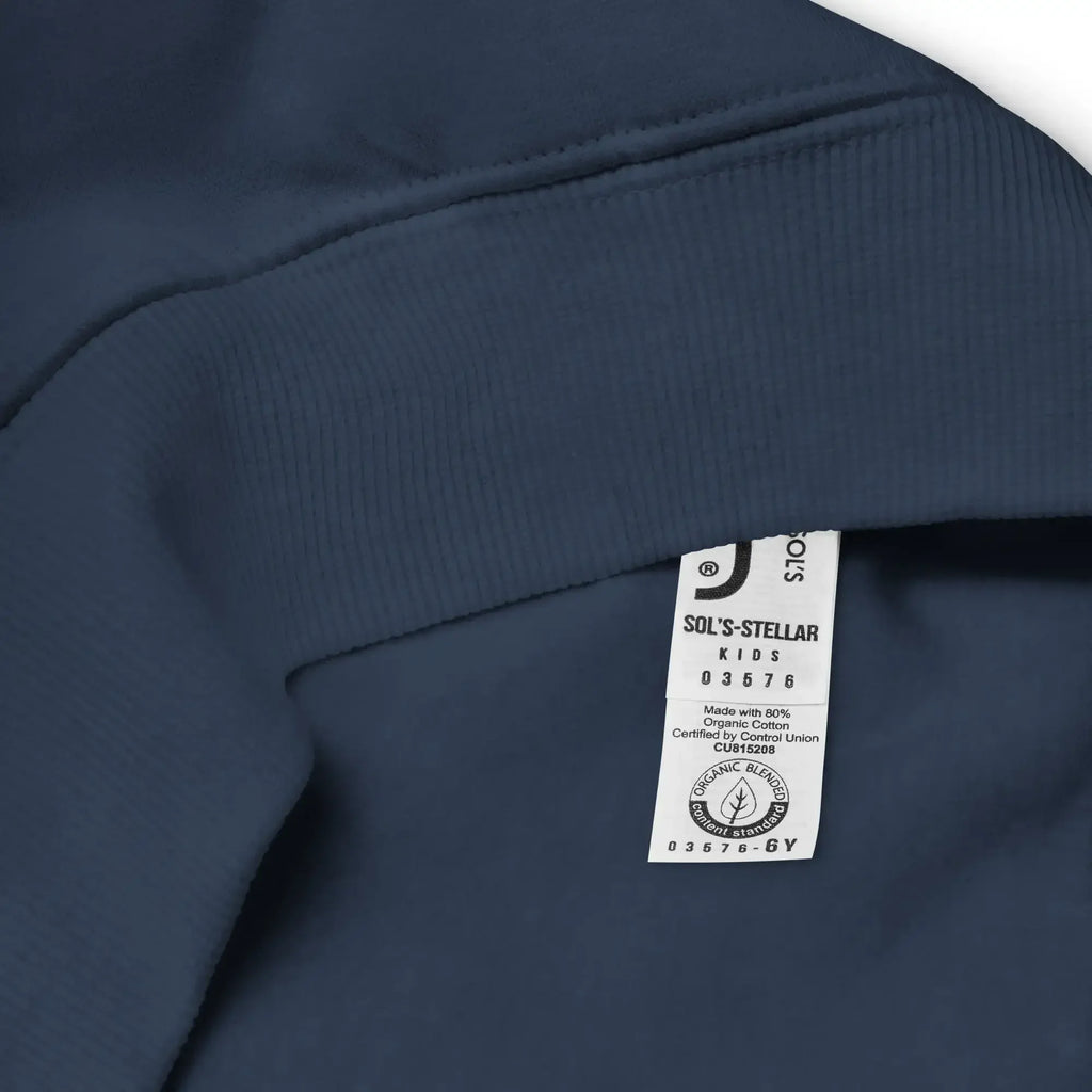 Kinder Hoodie Eco Navy - Komplettansicht für kleine Entdecker