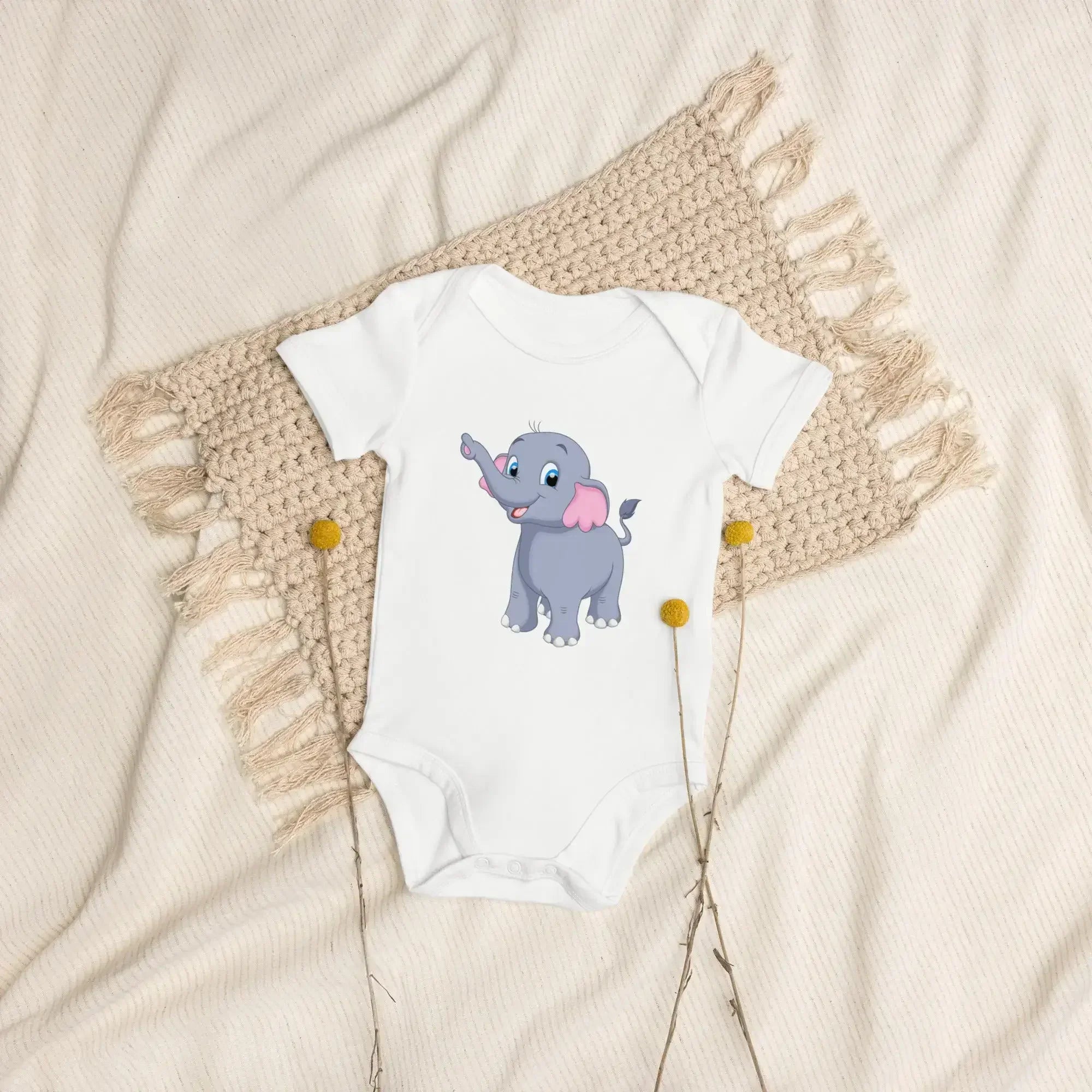 Baby Bodysuit Bio-Baumwolle weiß - Vorderansicht - famora-style