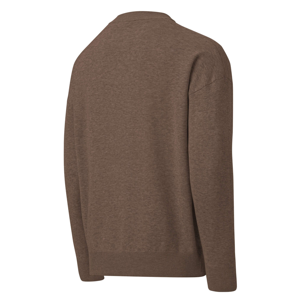 Lockerer Strickpullover mit Rundhalsausschnitt in Braun - Rückansicht