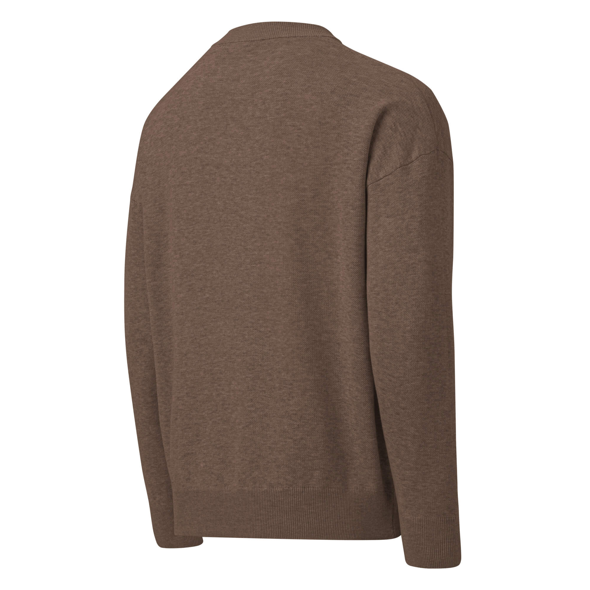 Lockerer Strickpullover mit Rundhalsausschnitt in Braun - Rückansicht