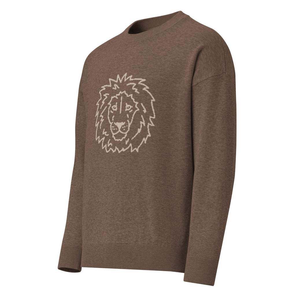 Locker Strickpullover mit Rundhalsausschnitt - Detailansicht Passform