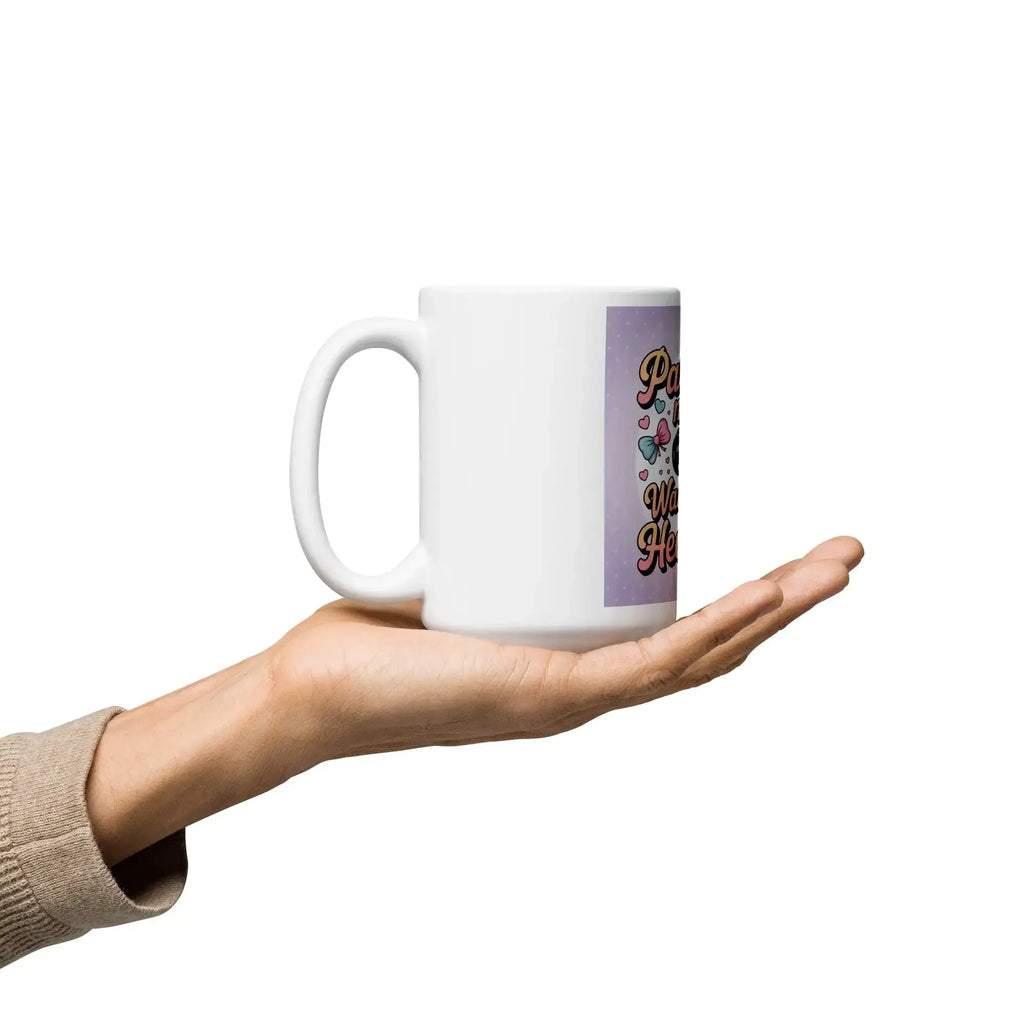 Tasse Keramik weiß - Seitenansicht Detailaufnahme