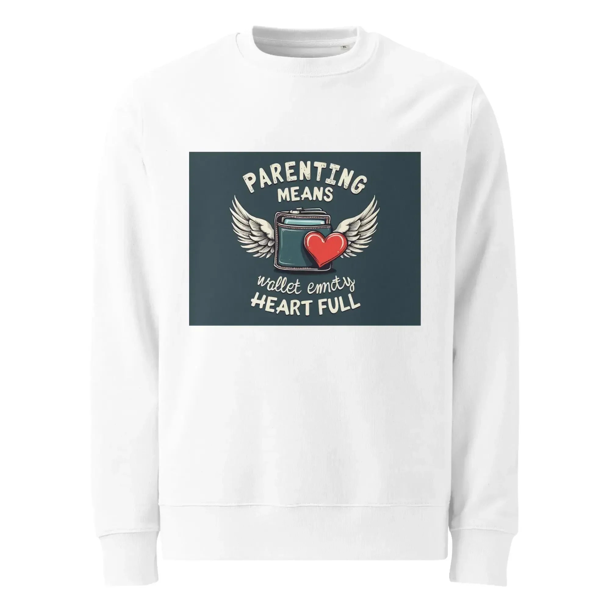 Weißer Bio-Pullover 100% Bio-Baumwolle nachhaltig für Familie - Vorderansicht
