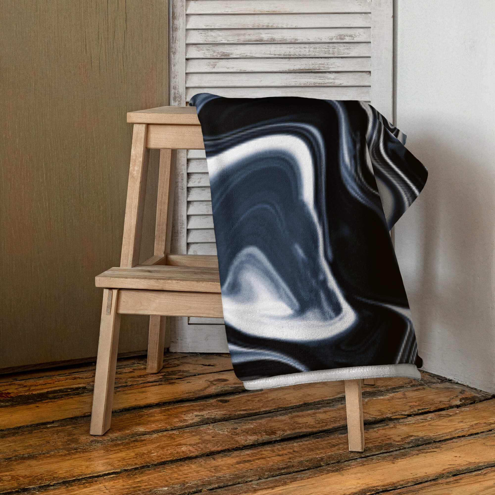 Premium Handtuch mit Allover-Print – Vorderansicht superweich 🛁