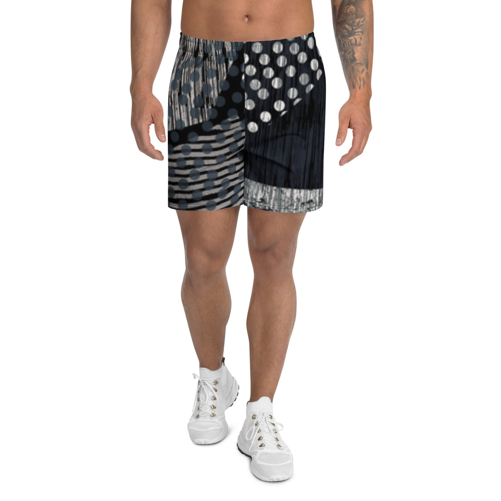 Nachhaltige Sport-Shorts - Detailansicht vorne mit UPF50+ Schutz