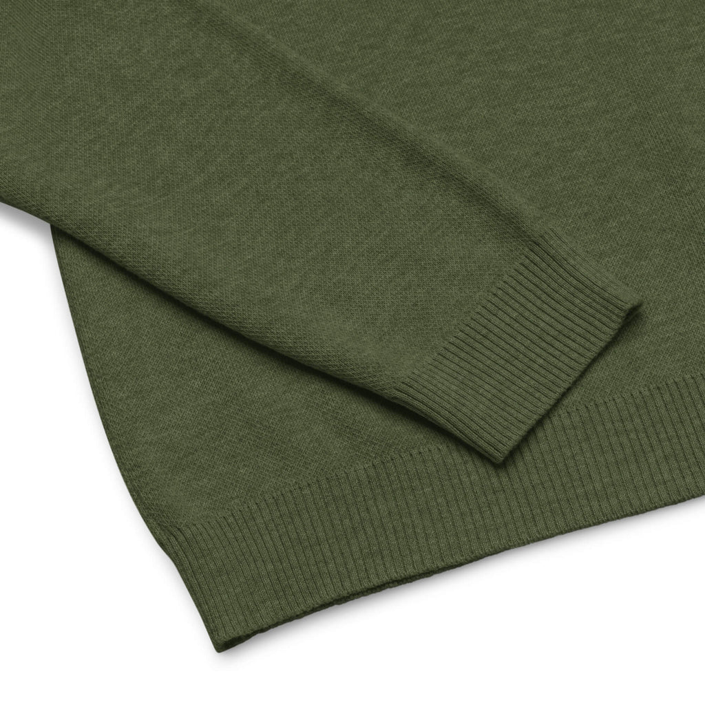 Strickpullover Detailaufnahme – Premium Strickqualität und nachhaltige Herstellung – Made in Germany

