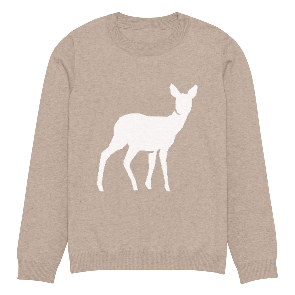 Zeitloser Rundhals-Strickpullover Frontansicht – Premium Qualität für die ganze Familie – Nachhaltiger Pullover von famora-style
