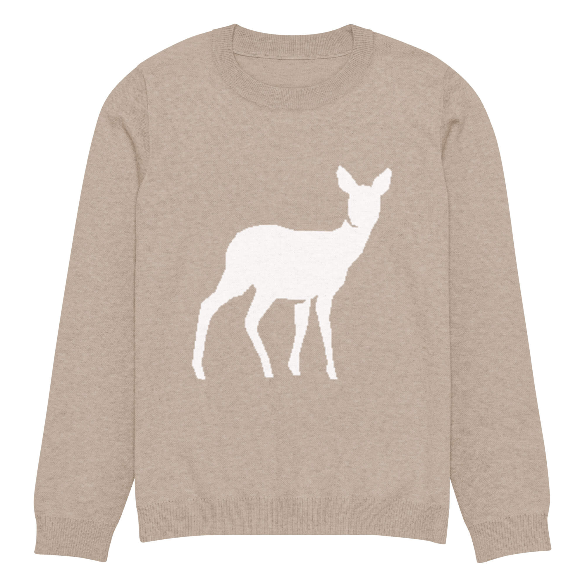 Zeitloser Rundhals-Strickpullover Frontansicht – Premium Qualität für die ganze Familie – Nachhaltiger Pullover von famora-style
