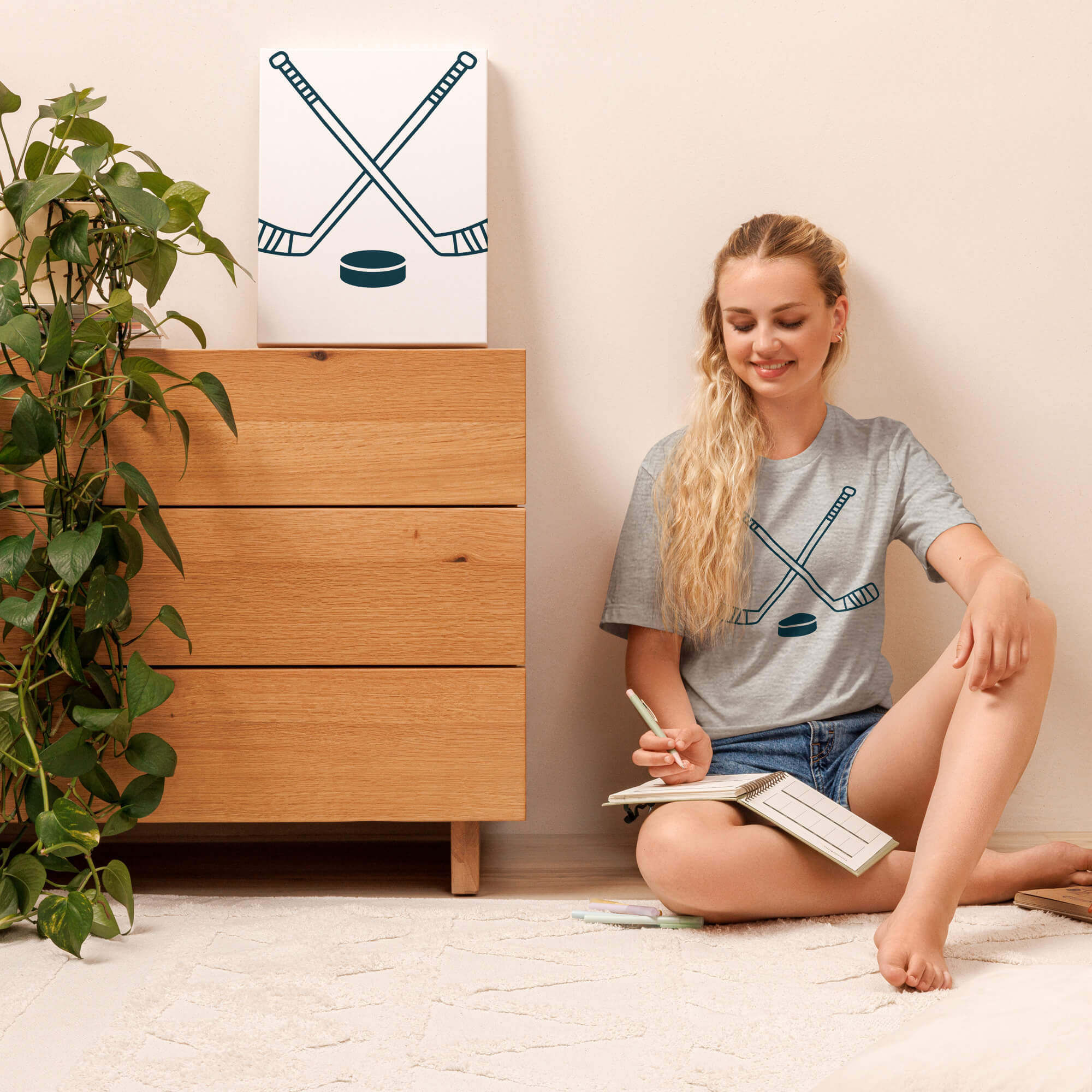 Unisex T-Shirt in Athletic Heather – Vorderansicht