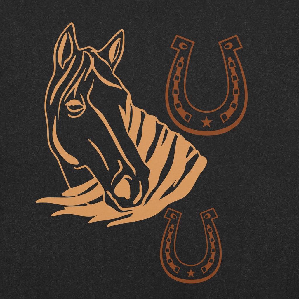 Unisex-T-Shirt schwarz meliert – Frontansicht Perspektive
