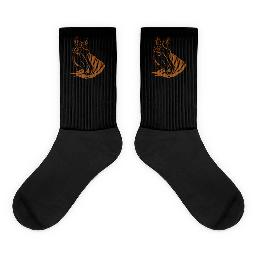 Weihnachtssocken flach liegend – Detailansicht des festlichen Designs
