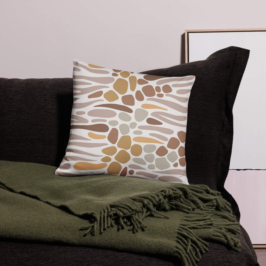 Deko Kissen weich grau - Vorderansicht - famora-style