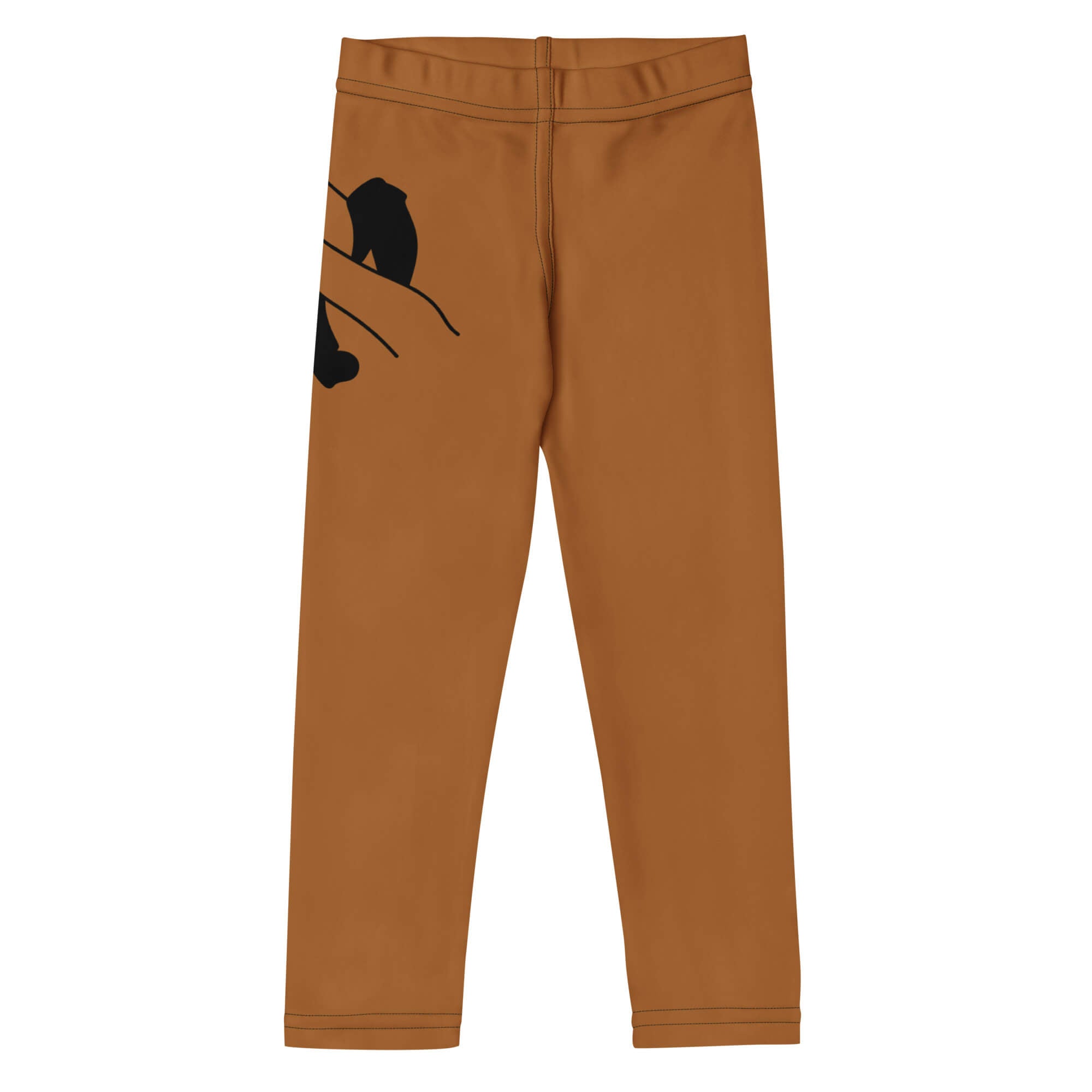 Nachhaltige Kinder-Leggins in Braun - Vorderansicht mit Muster