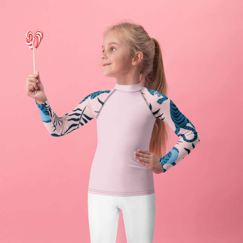 Langarm Rash-Guard für Kinder UV-Schutz Schwimmshirt
