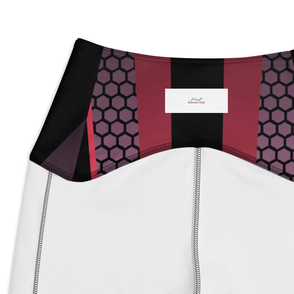 Innenansicht des hohen Leggingsbunds mit Wabenmuster und famora-style-Label