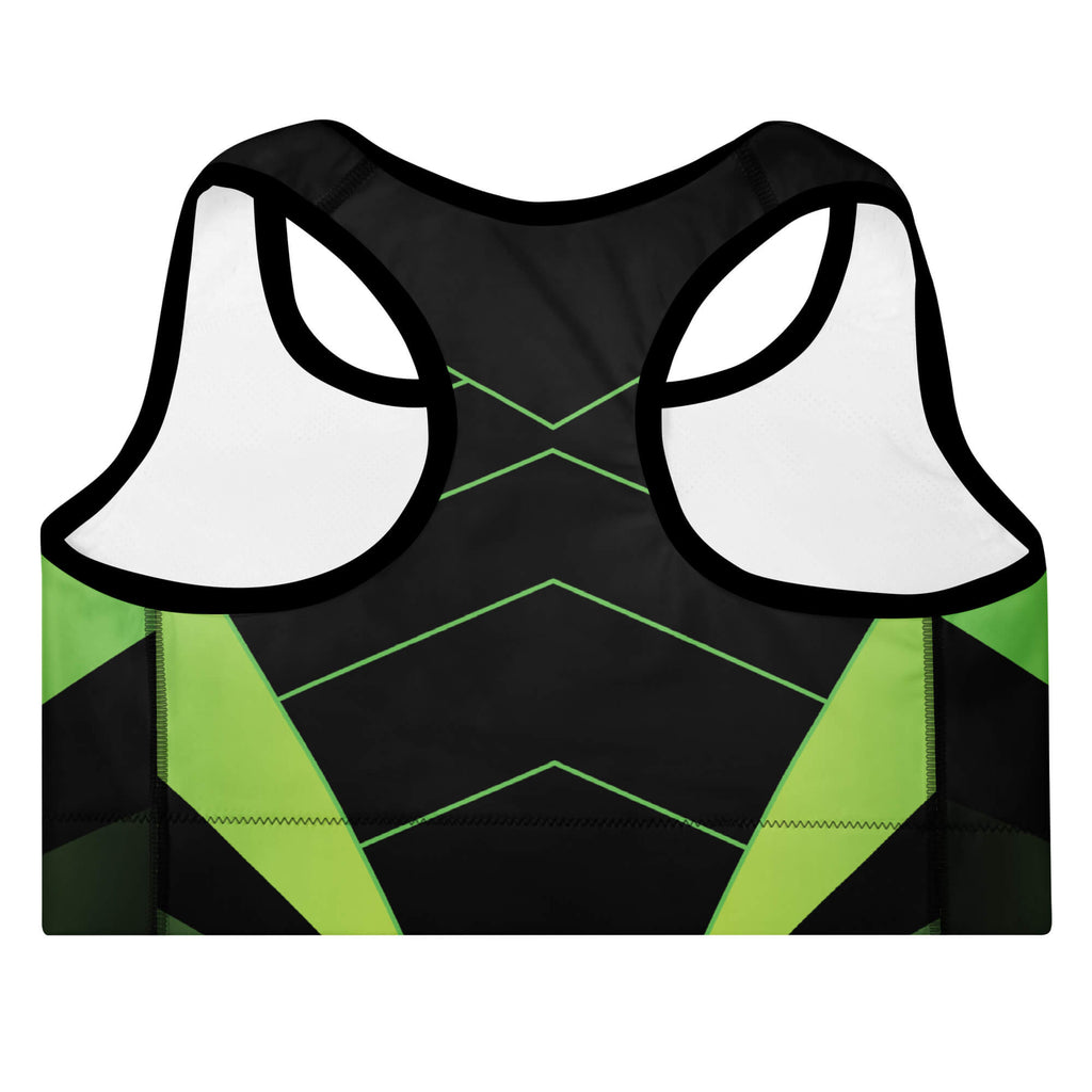 Waldnacht Sport-BH Schwarz-Grün Flatlay – nachhaltige Damen Sportswear XS–2XL | Famora-Stil