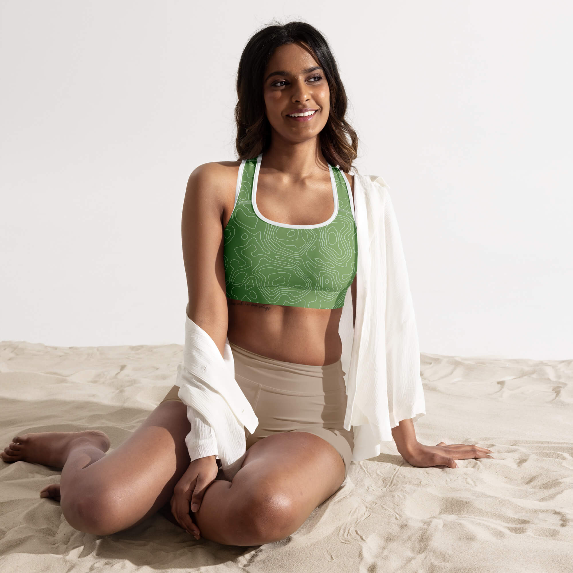 Frühlingswind Sport-BH Mintgrün – Gepolsterter Damen Sport-BH für Yoga & Fitness | Famora-Stil