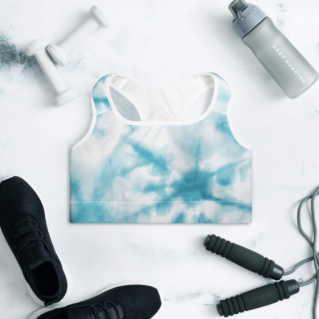Herzwärme Sport-BH – Yoga & Pilates Sport-BH für Frauen 50+, weiß bleu
