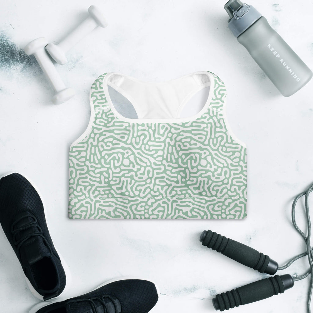 Herzwärme Sport-BH – Yoga & Pilates Sport-BH für Frauen 50+, weiß mint