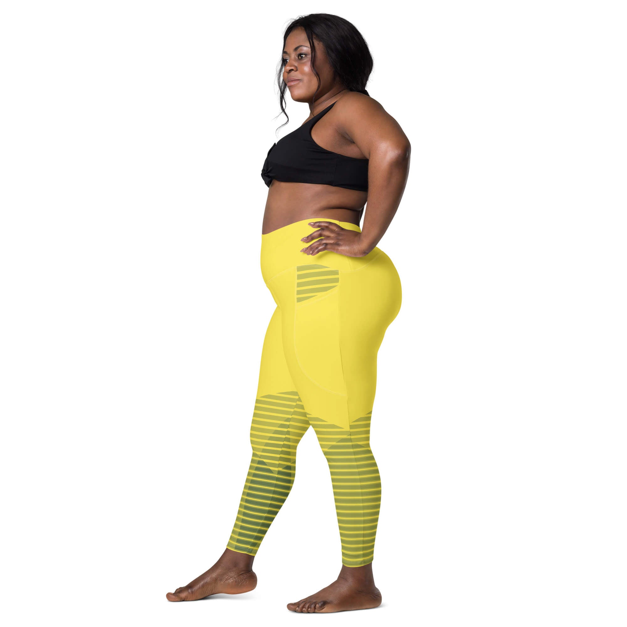 Sonnenkraft Leggings Seitenansicht – Seitentasche und Passform | famora-style