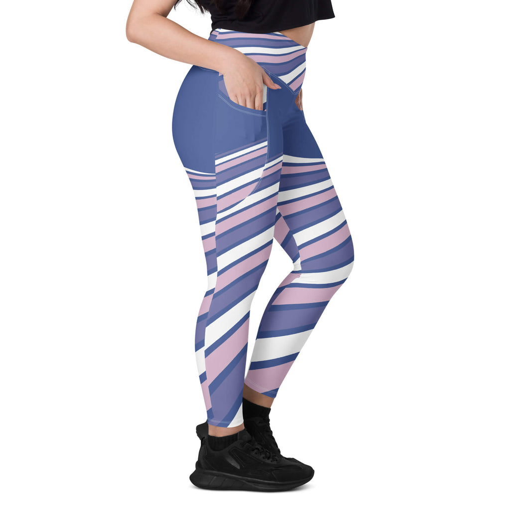 Abendrot Leggings Seitenansicht – High-Waist fuer aktive Frauen 50+ | famora-style

