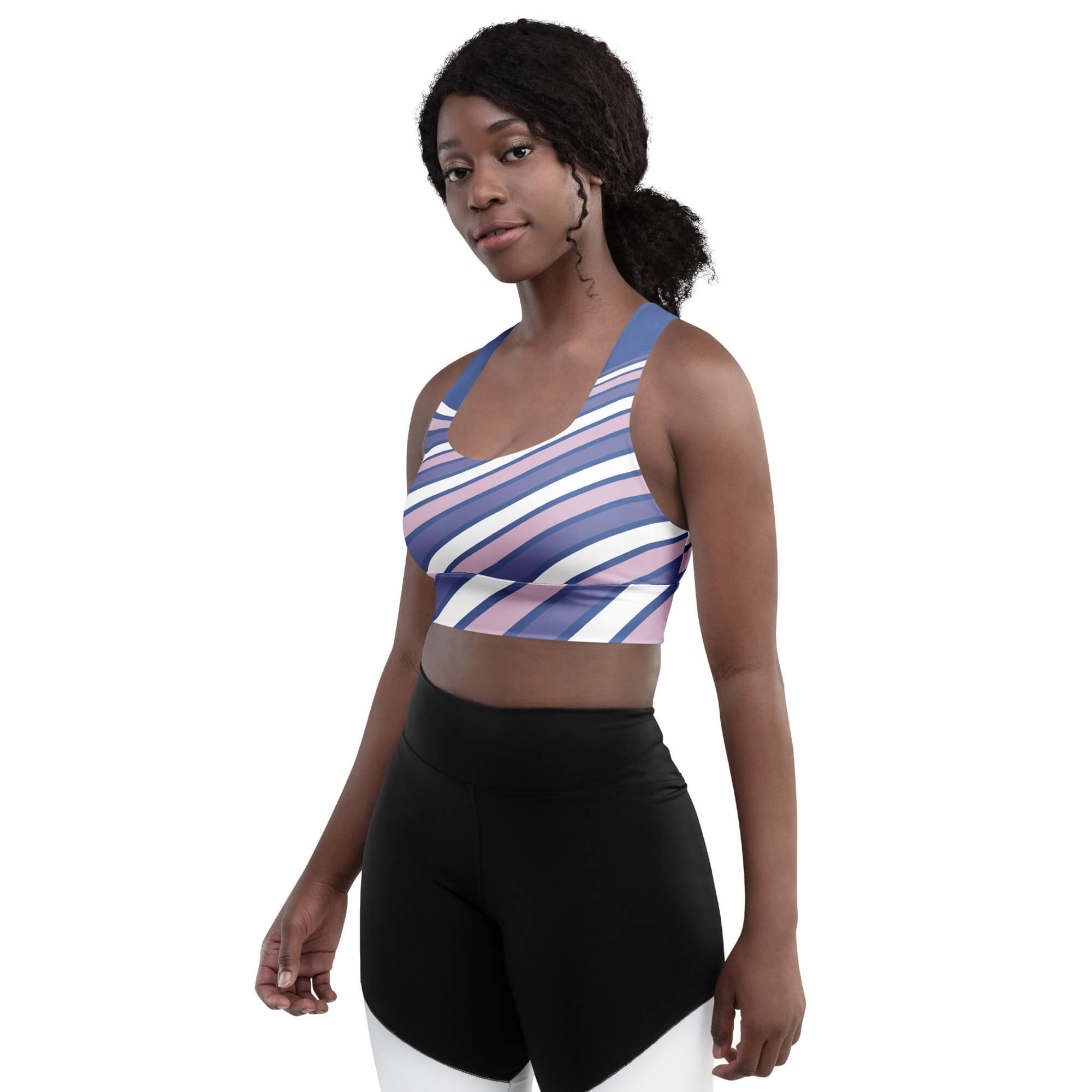 Abendrot Sport-BH Seitenansicht – Longline Schnitt nachhaltig GRS-zertifiziert | famora-style