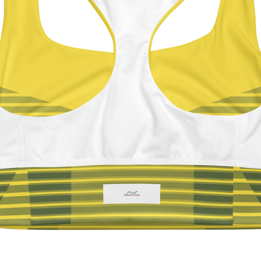 Sonnenkraft Sport-BH Materialdetail – recyceltes Polyester GRS-zertifiziert | famora-style

