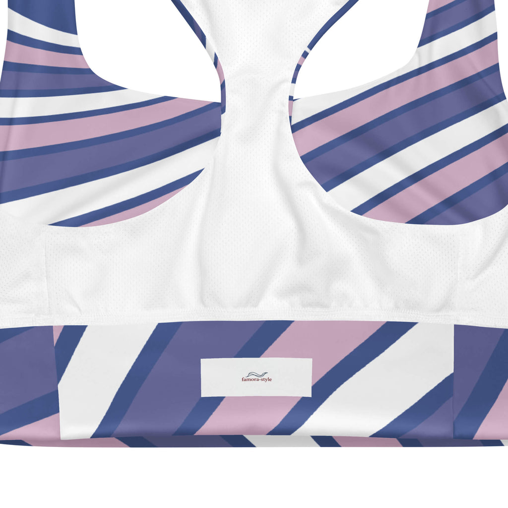 Abendrot Sport-BH Detail – abnehmbare Polsterung und Mesh-Futter | famora-style