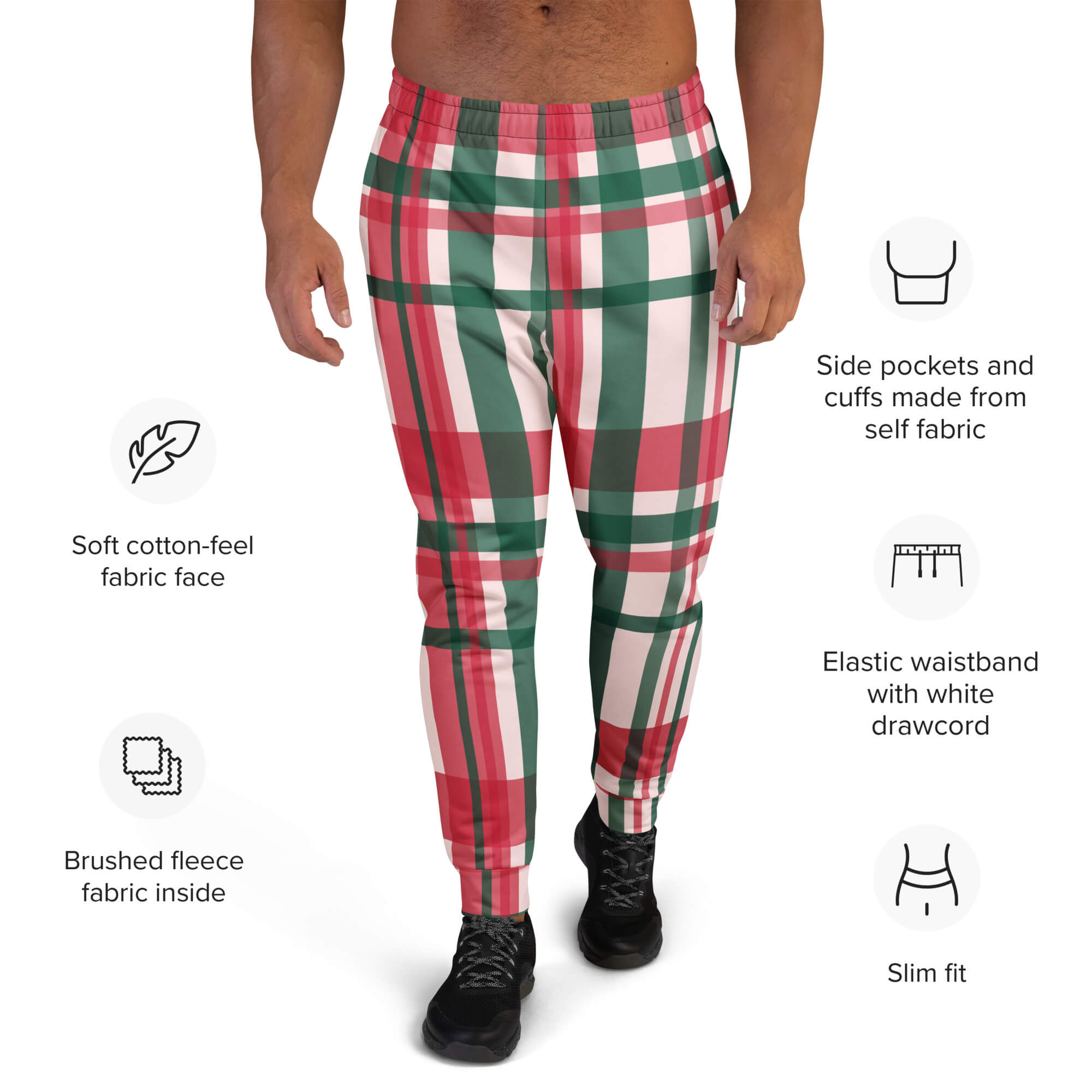 Athleisure Jogginghose Herren – Frontansicht Detailaufnahme
