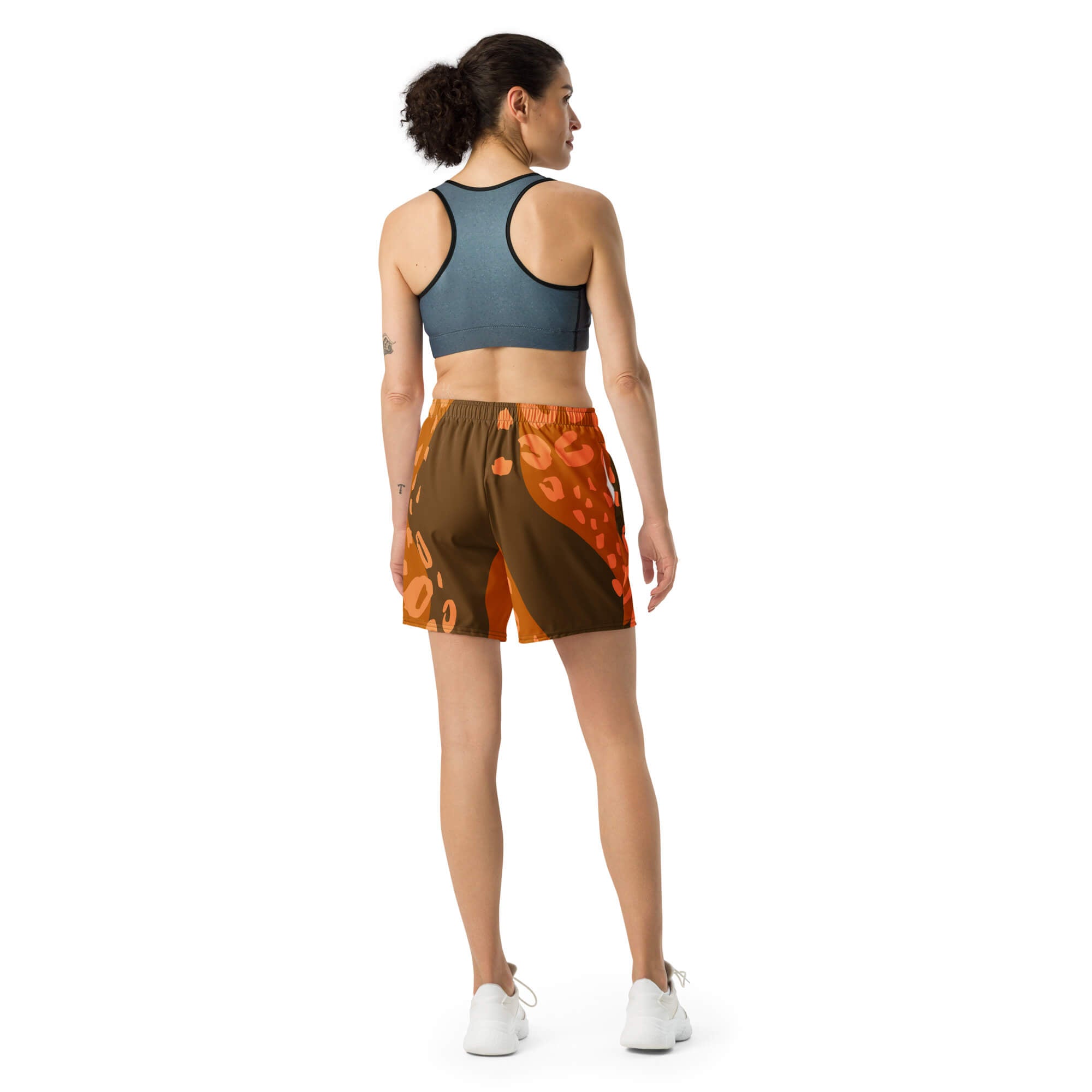 Sport-Shorts Unisex - Rückansicht mit stylischem Allover-Print