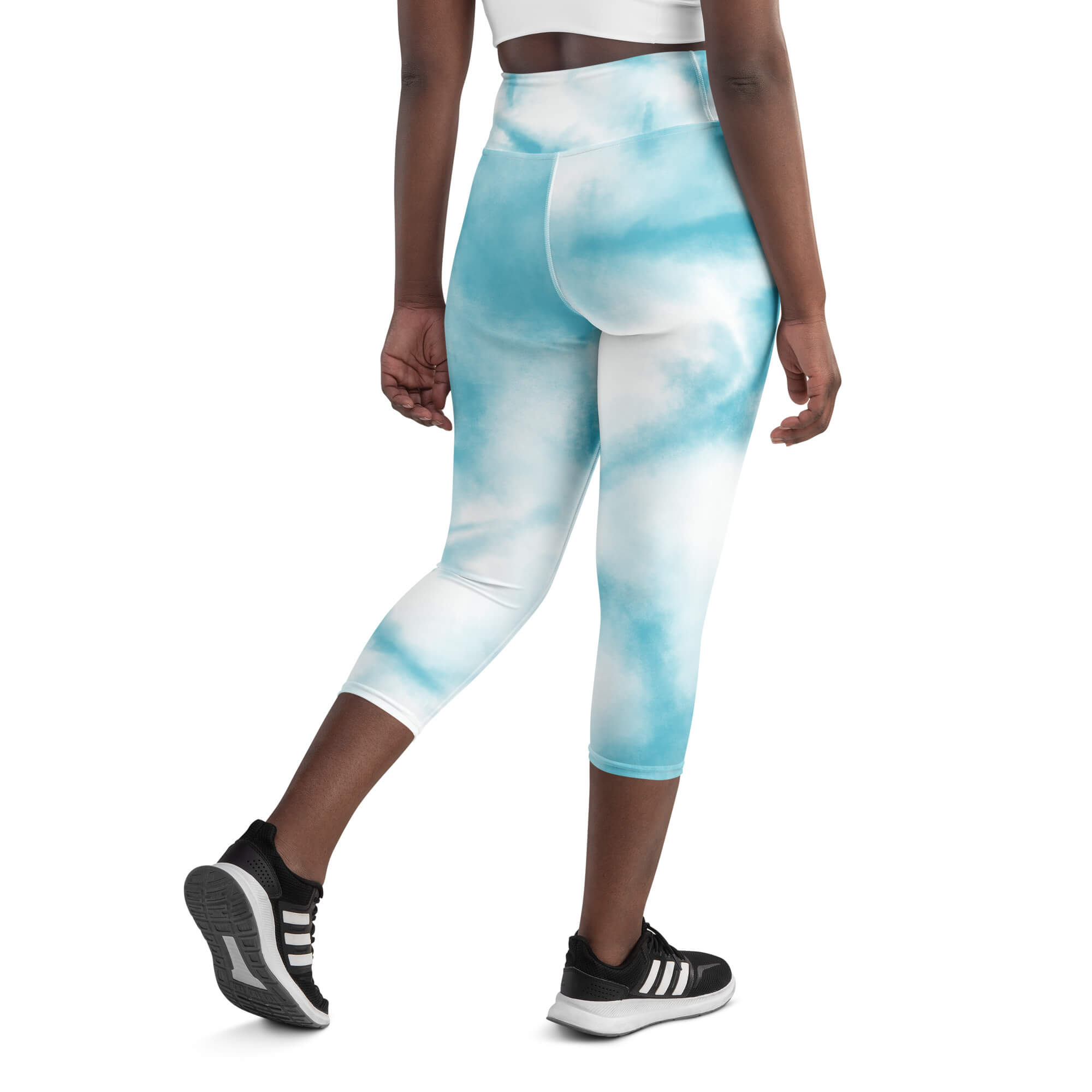 Stille Weide Capri Leggings Rückansicht – High Waist Capri für Yoga & Natur | famora-style