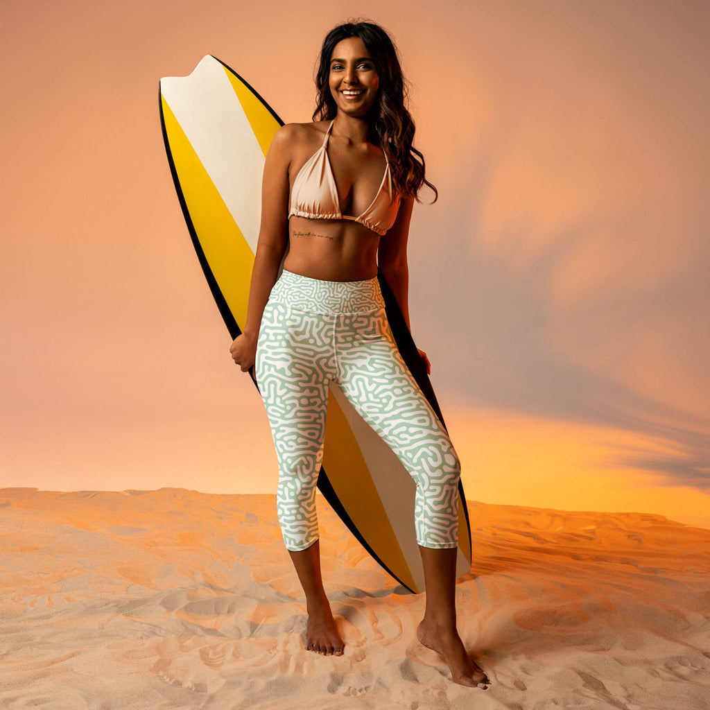 Sommerwind Capri Leggings mint – kurze Yoga-Leggings für Frauen 50+ | famora-style
