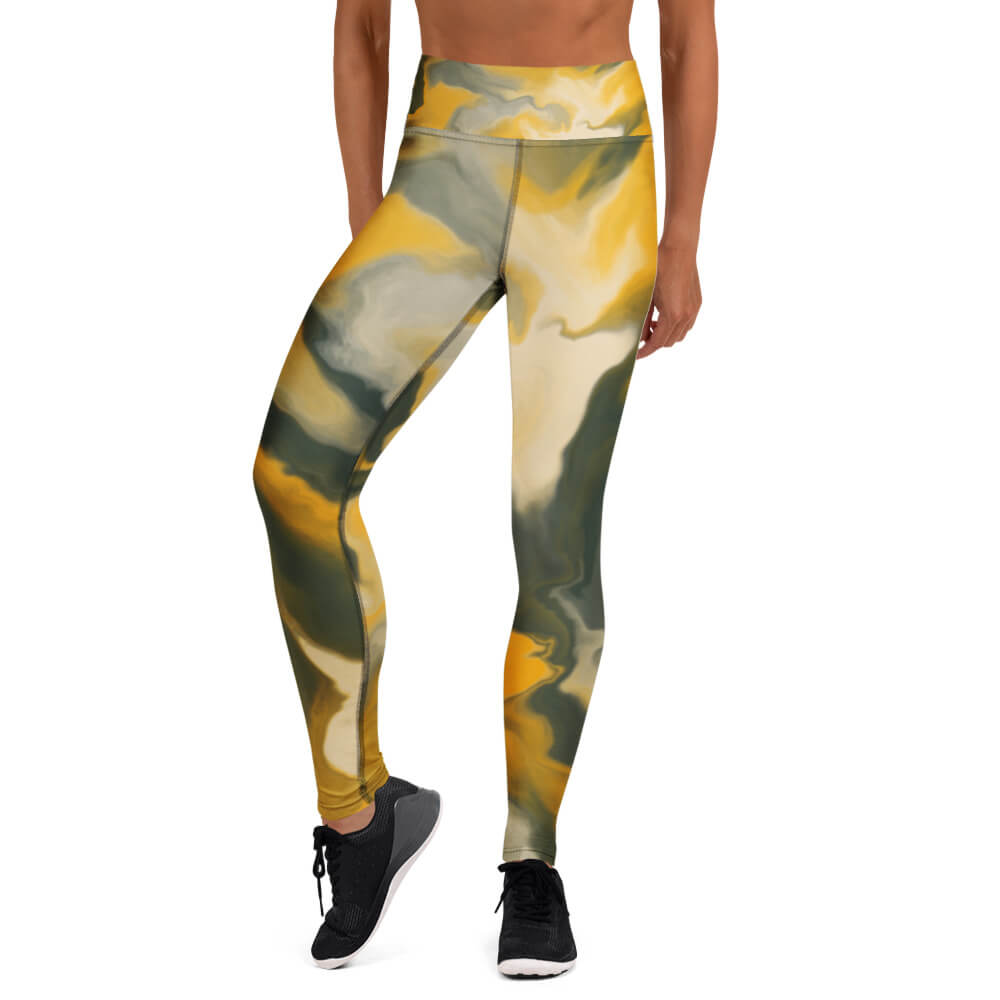 Pure Flow Yoga-Leggings – Seitenansicht – Elastische Yoga-Leggings aus Mikrofaser-Garn