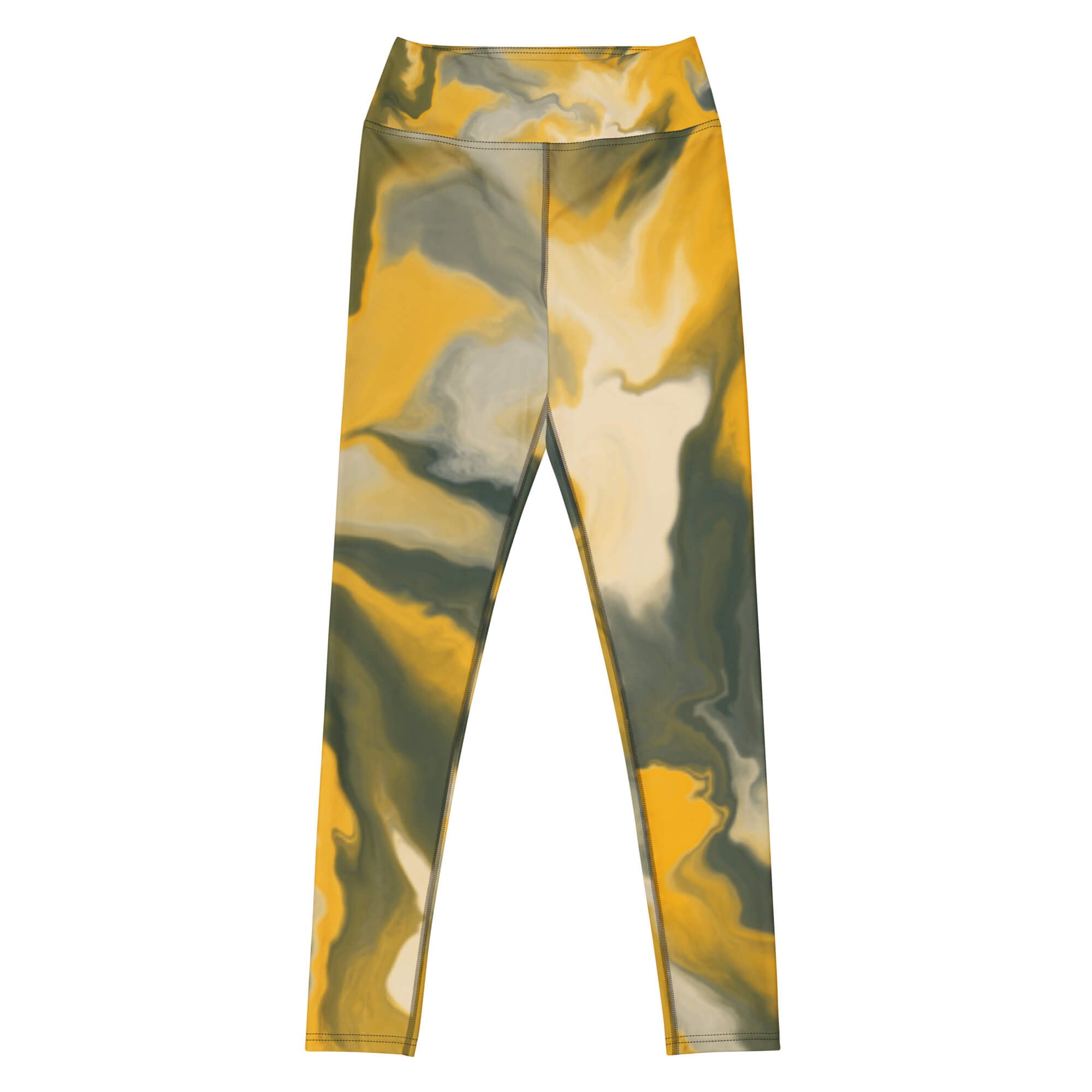 Pure Flow Yoga-Leggings – Vorderansicht 2 – Figurformender Bund & 4-Wege-Stretch